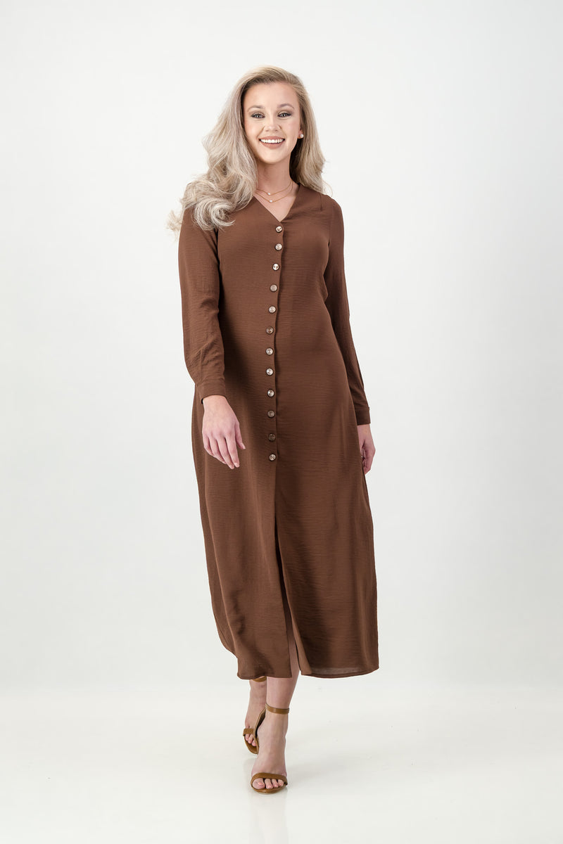 Dubai DRESS- MOCHA BROWN main image 1