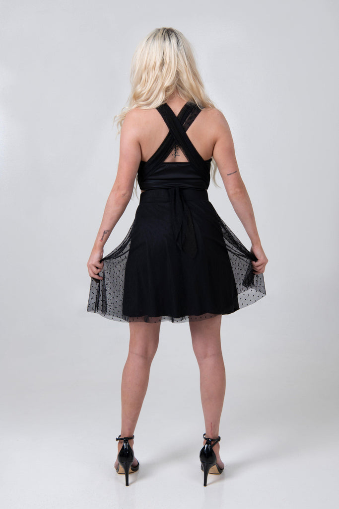 The Kira Infinity Dress - Black Mesh - Differently
